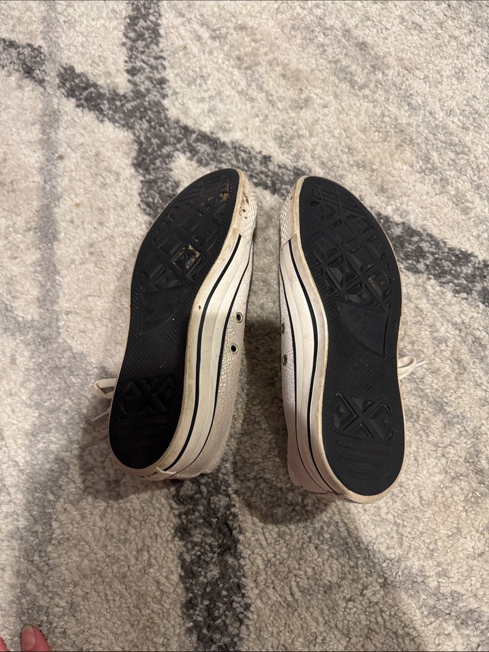 Converse Low Top Sneakers in Iridescent White - Picture 5 of 6
